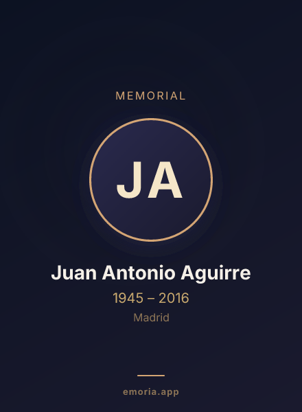 Memorial portrait of Juan Antonio Aguirre