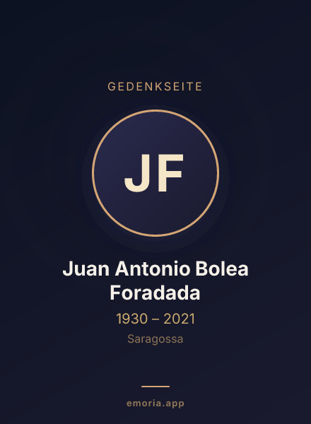 Gedenkportrait von Juan Antonio Bolea Foradada