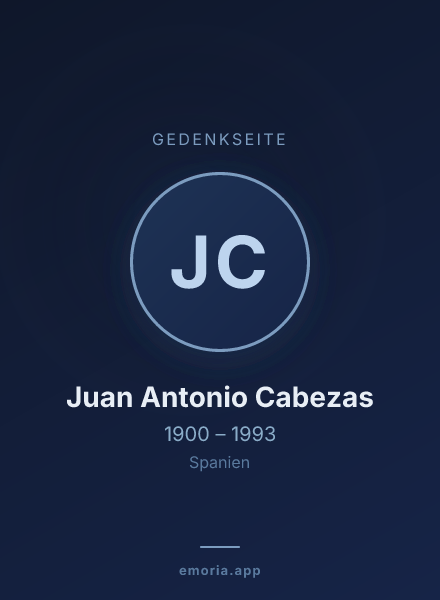 Gedenkportrait von Juan Antonio Cabezas