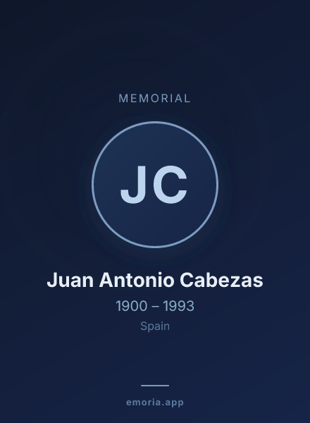 Memorial portrait of Juan Antonio Cabezas