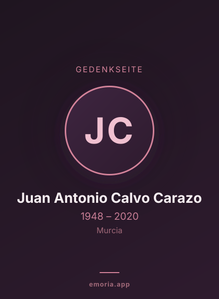 Gedenkportrait von Juan Antonio Calvo Carazo
