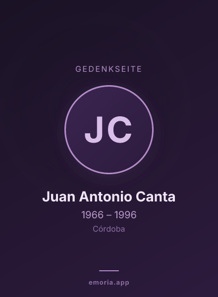 Gedenkportrait von Juan Antonio Canta