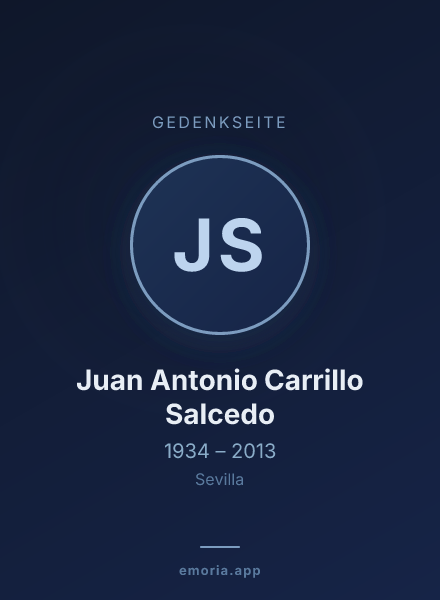 Gedenkportrait von Juan Antonio Carrillo Salcedo