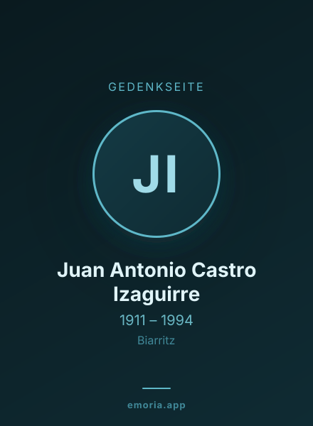 Gedenkportrait von Juan Antonio Castro Izaguirre