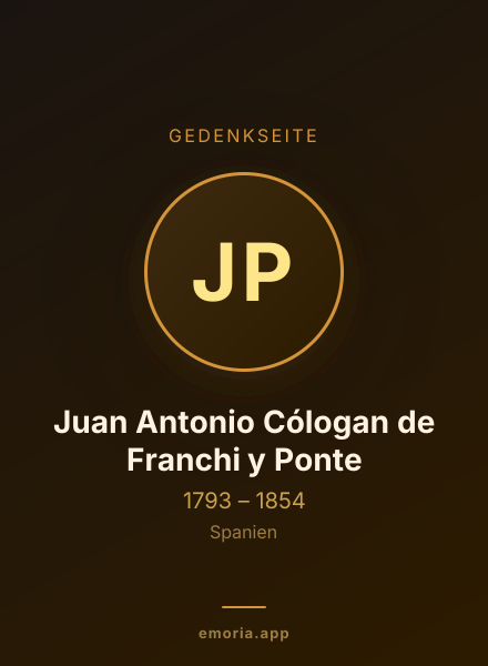 Gedenkportrait von Juan Antonio Cólogan de Franchi y Ponte