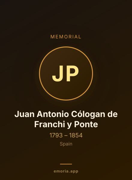 Memorial portrait of Juan Antonio Cólogan de Franchi y Ponte