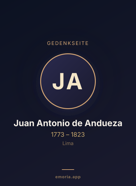 Gedenkportrait von Juan Antonio de Andueza