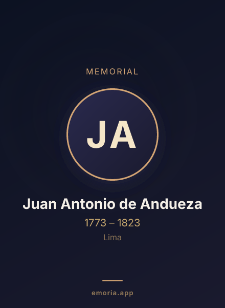 Memorial portrait of Juan Antonio de Andueza