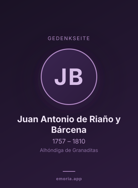 Gedenkportrait von Juan Antonio de Riaño y Bárcena