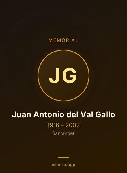 Memorial portrait of Juan Antonio del Val Gallo