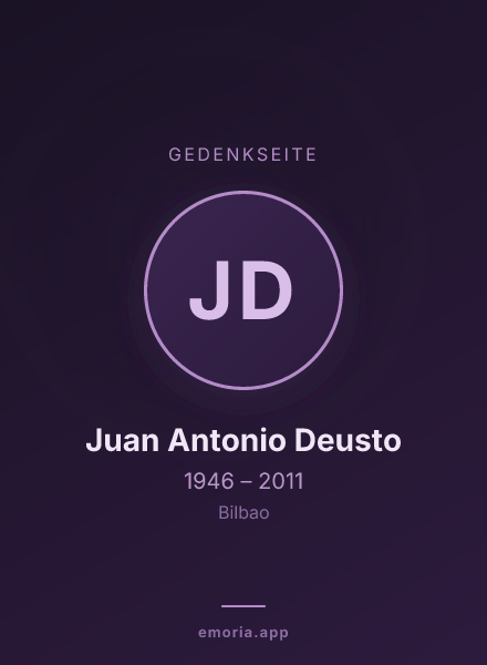 Gedenkportrait von Juan Antonio Deusto