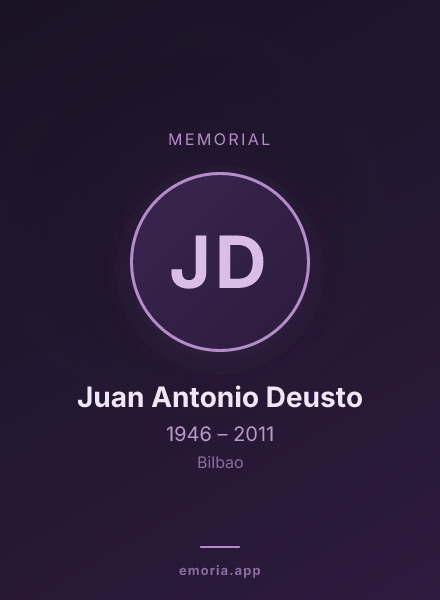 Memorial portrait of Juan Antonio Deusto
