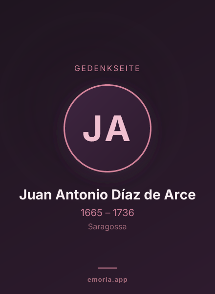 Gedenkportrait von Juan Antonio Díaz de Arce
