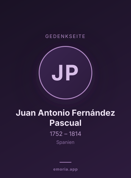 Gedenkportrait von Juan Antonio Fernández Pascual