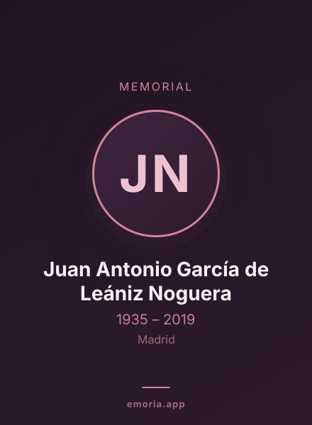 Memorial portrait of Juan Antonio García de Leániz Noguera