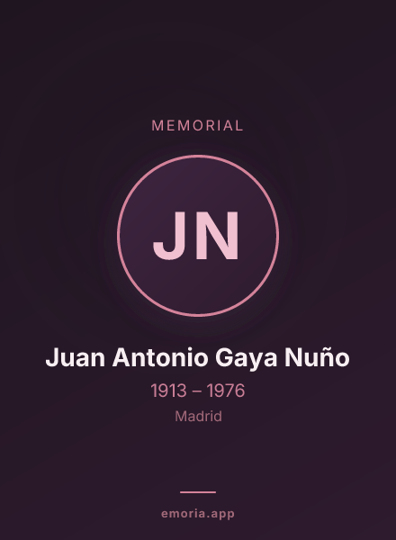 Memorial portrait of Juan Antonio Gaya Nuño