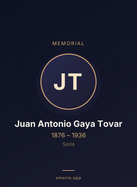 Memorial portrait of Juan Antonio Gaya Tovar