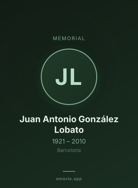 Memorial portrait of Juan Antonio González Lobato