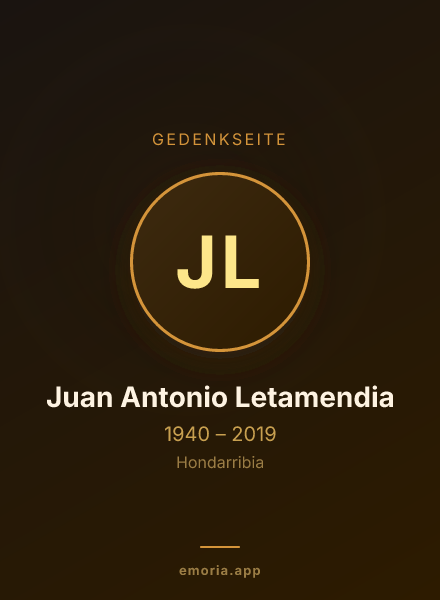 Gedenkportrait von Juan Antonio Letamendia