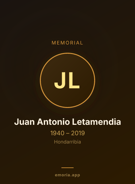 Memorial portrait of Juan Antonio Letamendia