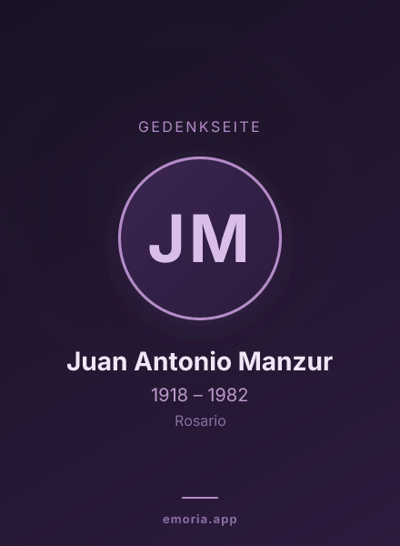 Gedenkportrait von Juan Antonio Manzur