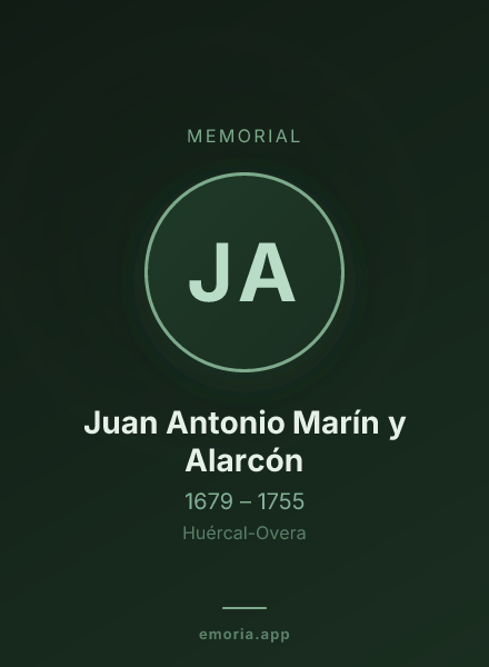 Memorial portrait of Juan Antonio Marín y Alarcón