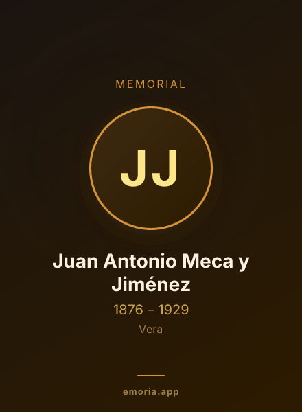 Memorial portrait of Juan Antonio Meca y Jiménez