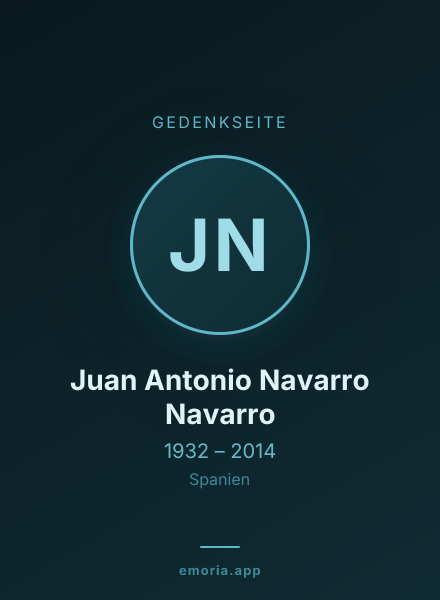 Gedenkportrait von Juan Antonio Navarro Navarro