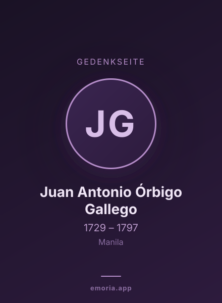 Gedenkportrait von Juan Antonio Órbigo Gallego