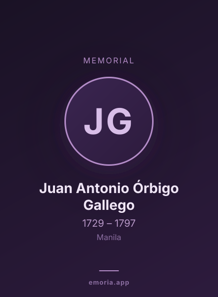 Memorial portrait of Juan Antonio Órbigo Gallego