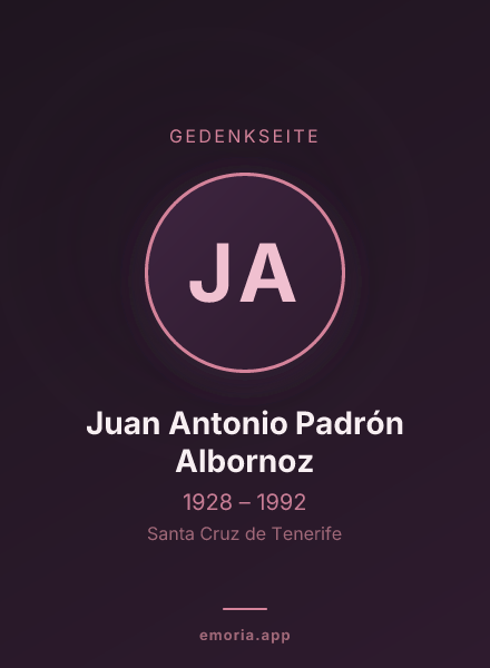 Gedenkportrait von Juan Antonio Padrón Albornoz