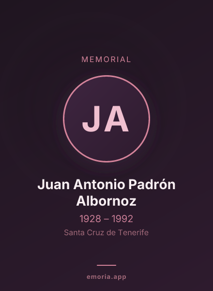 Memorial portrait of Juan Antonio Padrón Albornoz