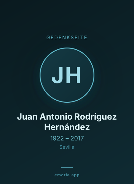 Gedenkportrait von Juan Antonio Rodríguez Hernández