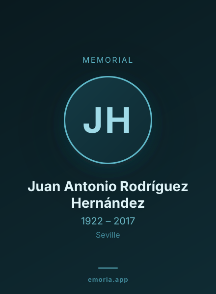 Memorial portrait of Juan Antonio Rodríguez Hernández