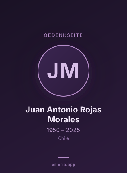Gedenkportrait von Juan Antonio Rojas Morales