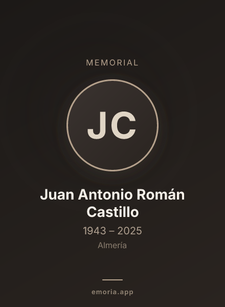 Memorial portrait of Juan Antonio Román Castillo