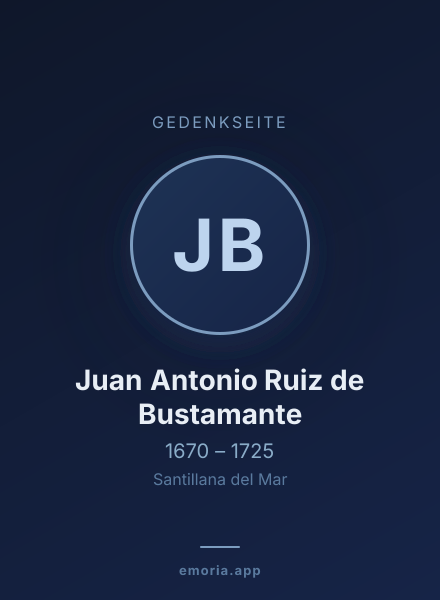 Gedenkportrait von Juan Antonio Ruiz de Bustamante