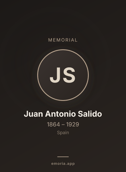 Memorial portrait of Juan Antonio Salido