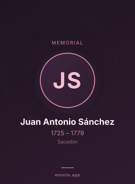 Memorial portrait of Juan Antonio Sánchez