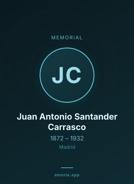 Memorial portrait of Juan Antonio Santander Carrasco