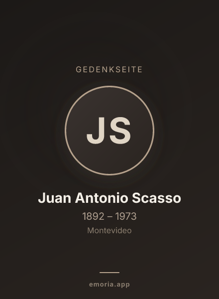 Gedenkportrait von Juan Antonio Scasso