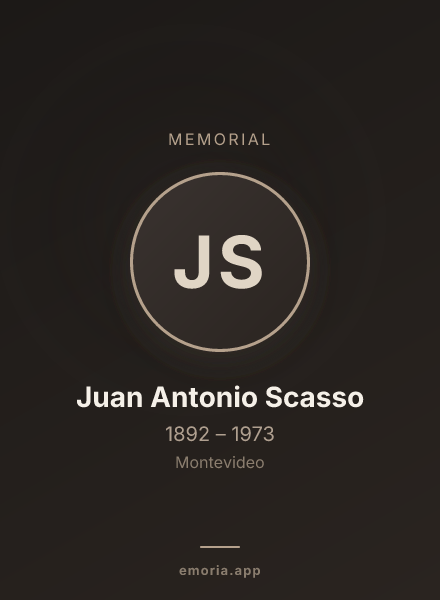 Memorial portrait of Juan Antonio Scasso