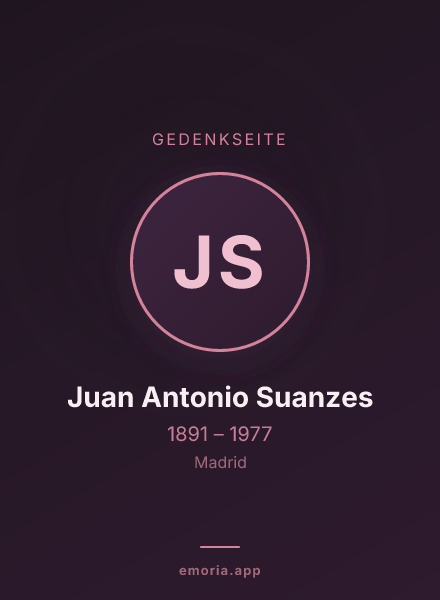 Gedenkportrait von Juan Antonio Suanzes