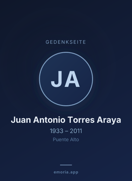 Gedenkportrait von Juan Antonio Torres Araya
