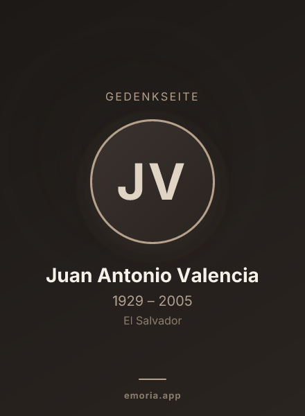 Gedenkportrait von Juan Antonio Valencia