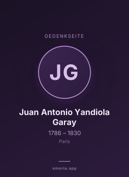 Gedenkportrait von Juan Antonio Yandiola Garay