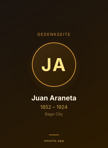 Gedenkportrait von Juan Araneta