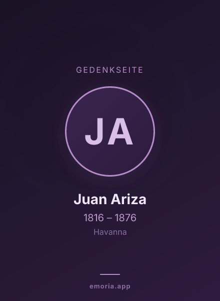 Gedenkportrait von Juan Ariza