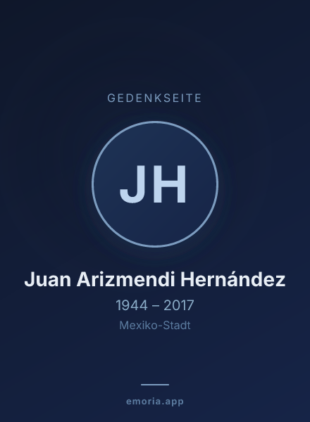 Gedenkportrait von Juan Arizmendi Hernández
