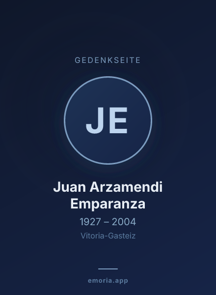 Gedenkportrait von Juan Arzamendi Emparanza